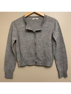 Snidel Wool Blend Grey Knit Button Up Cardigan